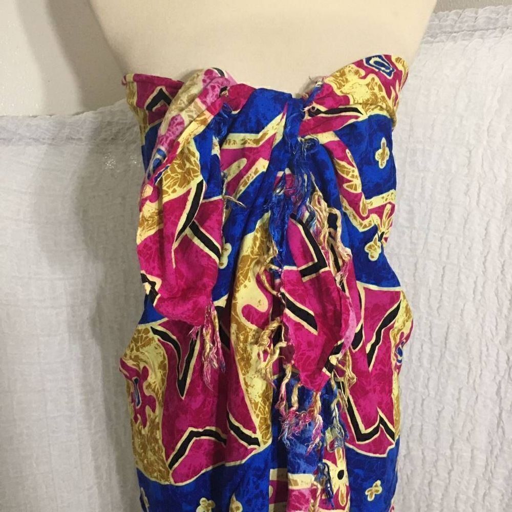 Colorful Multiple-print Swim Cover-Up Sarong - Picture 5 of 8